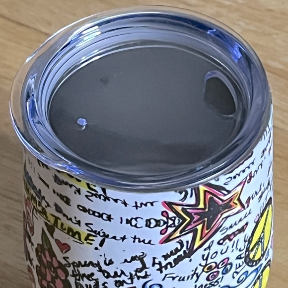 ☮️🆕 Cute Peace and Love Stainless Cup with Plastic Cover - Picture 3 of 7